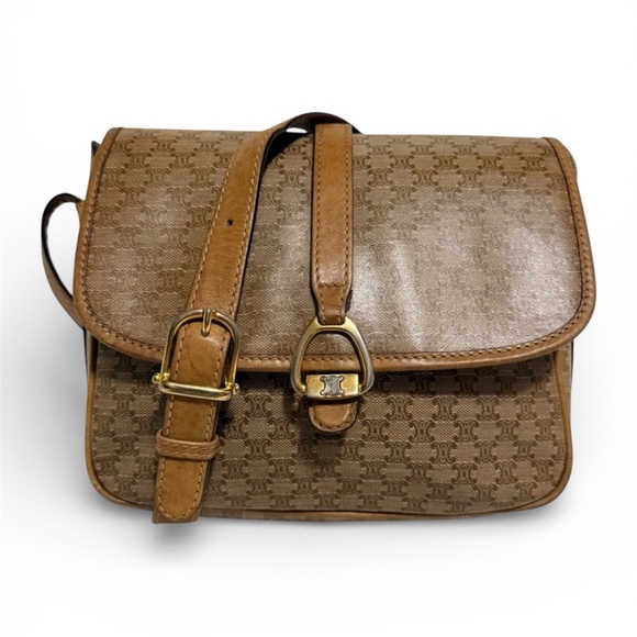 Celine Handbags - CELINE Macadam Vintage Shoulder Crossbody Bag Adjustable Strap